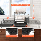 Foldable Dish Drying Rack with Pull‑Out Tray 🍽️🔄