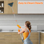 Adjustable Wall Mop with 360° Spinning Head – Long Handle Cleaning Tool