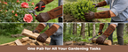 Leather Gardening Gloves – Long Cuff, Adjustable Strap, Sun & Dirt Protection