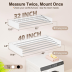 Wall‑Mounted Drying Rack – Holds 60 lbs, Folds Flat 👕🧷