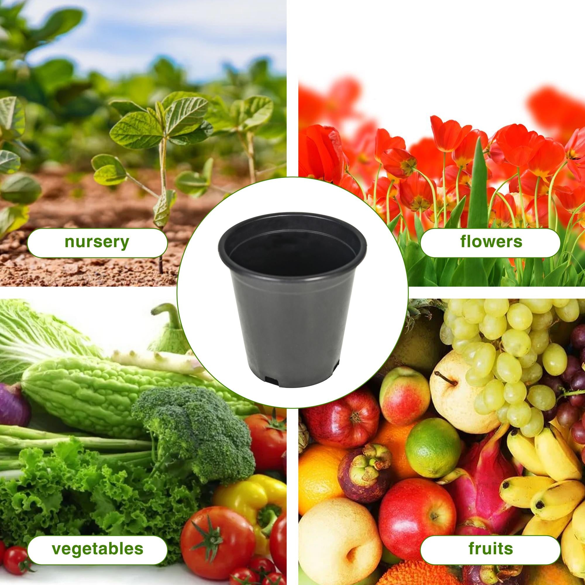 Injection-Molded Nursery Pots – Durable &Weatherproof 🪴⚫