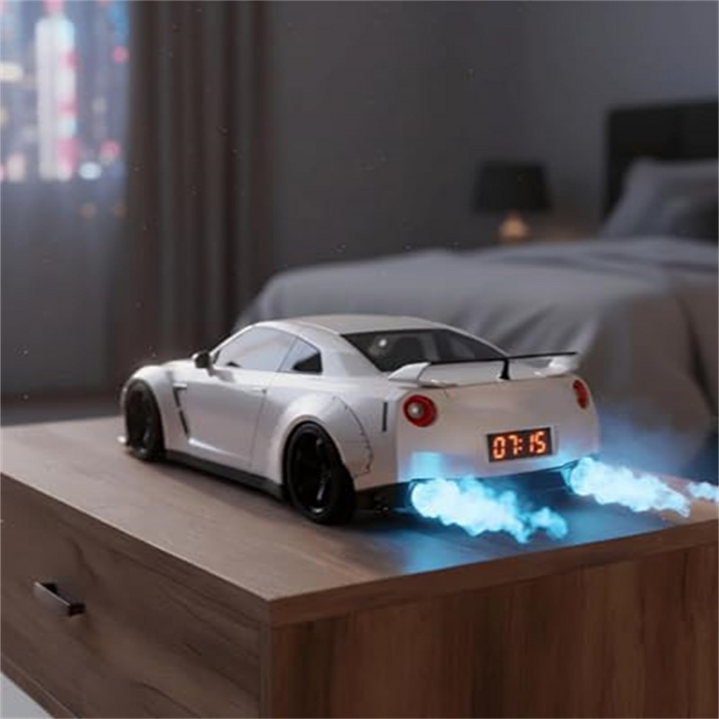 🚗⏰️Sports Car Alarm Clock with LED Display & Realistic Light Effects