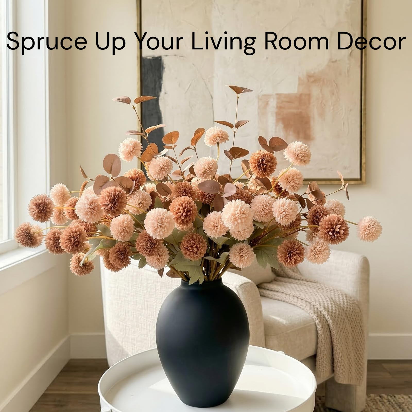 Real-Touch Silk Mum Stems – Hyper-Realistic Fall Florals 🌼🍂