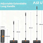 3-in-1 Heavy-Duty Floor Scrub Brush with Long Handle – for Shower, Pool, Deck, Patio & Kitchen