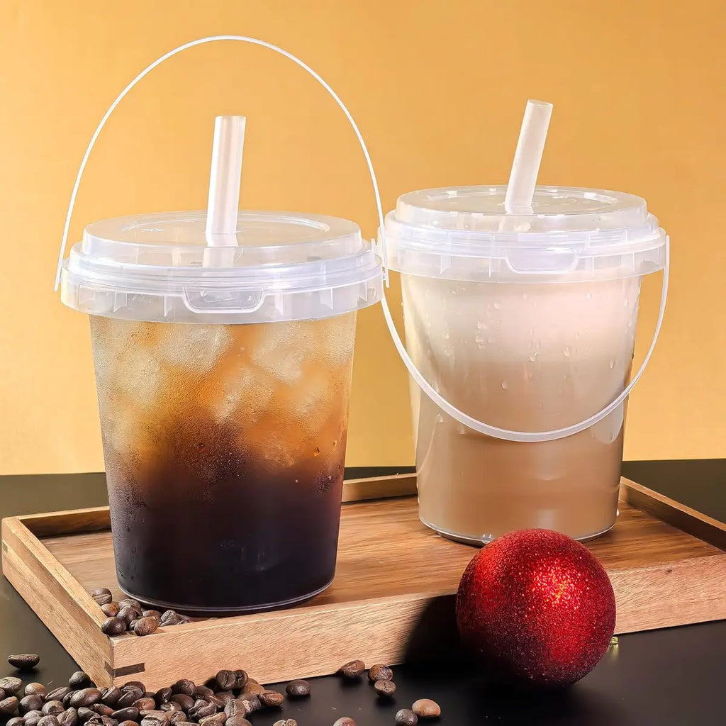 Clear Plastic Cups with Lids & Straws – Sturdy, Reusable & Leak-Proof