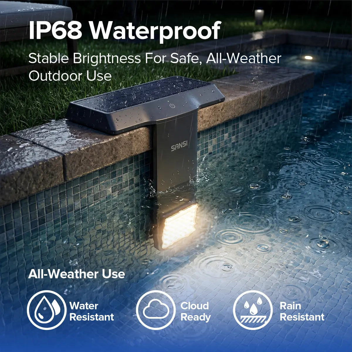 Solar Pool Light with Remote – Waterproof Submersible RGB Lighting for Pools
