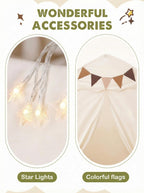 Kids Play Tent with Star Lights – Portable, Foldable Dome Teepee for Indoor & Outdoor Play