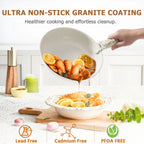 Summer Deal: 12-Piece Nonstick Pots & Pans Set with Detachable Handle - Induction, Oven & Dishwasher Safe