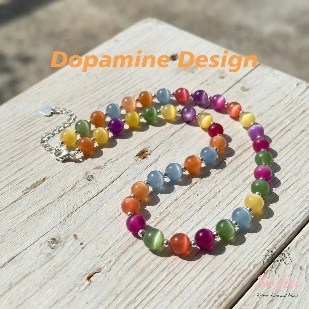 Magic Sun Choker – UV-Reactive Rainbow Beads for Indoor &amp; Outdoor Wear 🌞📿
