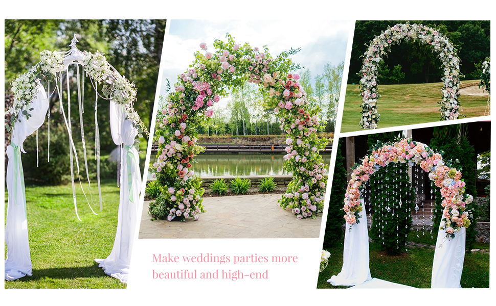 7.9ft Metal Pergola Arch – Freestyle Garden Trellis for Climbing Plants, Wedding & Outdoor Decor