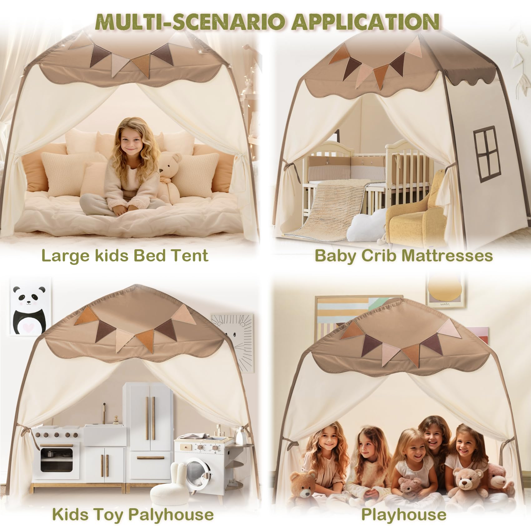 Kids Play Tent with Star Lights – Portable, Foldable Dome Teepee for Indoor & Outdoor Play