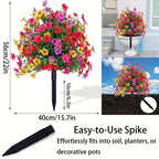 🌺Mother's day gift🌺🔥Artificial Violet Rose Bushes – UV-Resistant Outdoor Decor, No Watering Needed