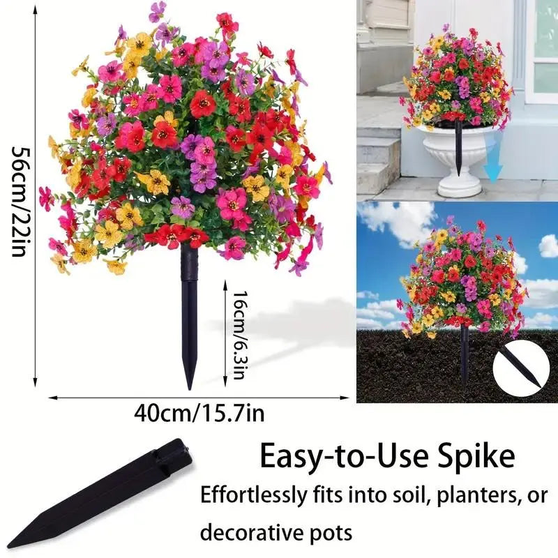 🌺Mother's day gift🌺🔥Artificial Violet Rose Bushes – UV-Resistant Outdoor Decor, No Watering Needed