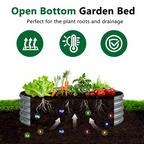 Galvanized Raised Garden Bed – Round Metal Planter Box for Vegetables, Flowers & Fruits