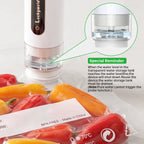 Handheld Vacuum Sealer with Visible Water Tank – 5X Food Freshness, Includes 30 Reusable Bags