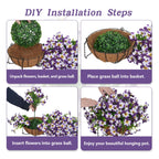 🌺🌺Artificial Silk Spring Flowers Hanging Basket for Outdoor Indoor