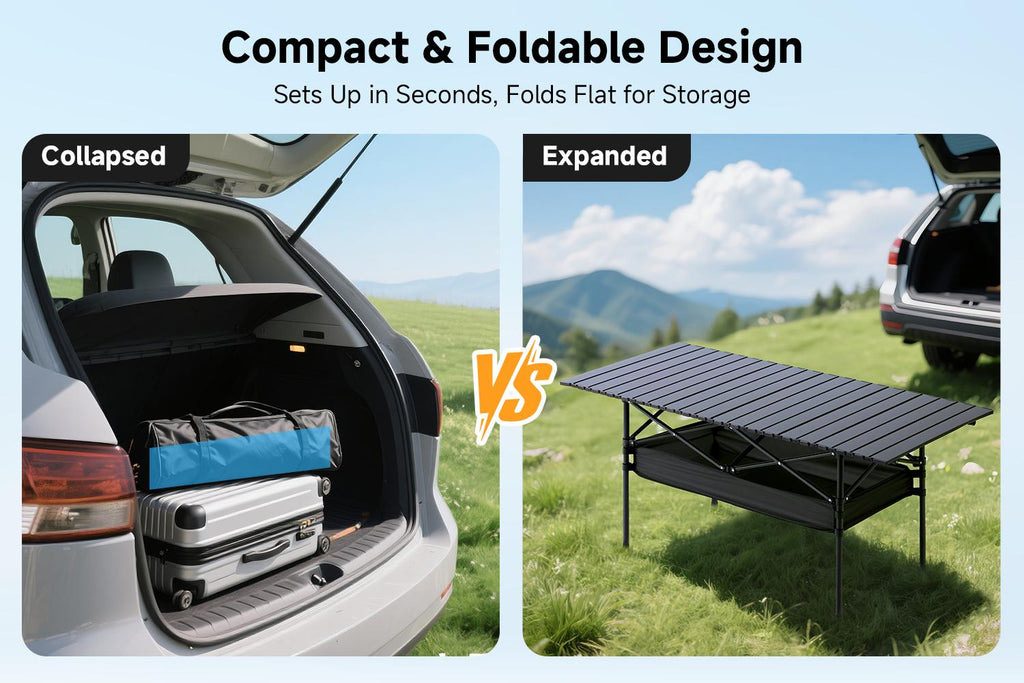 ⛰️Limited-time 50% discount⏰Foldable Height-Adjustable Camping Table with Storage Bag