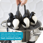 Penguin & Bear Egg Boiler &Holder – 6‑Egg Cooker, Server & Storage 🐧🐻🥚