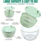 Salad Spinner & Chopper – Wash, Spin, Slice &Serve in One Bowl 🥗✨
