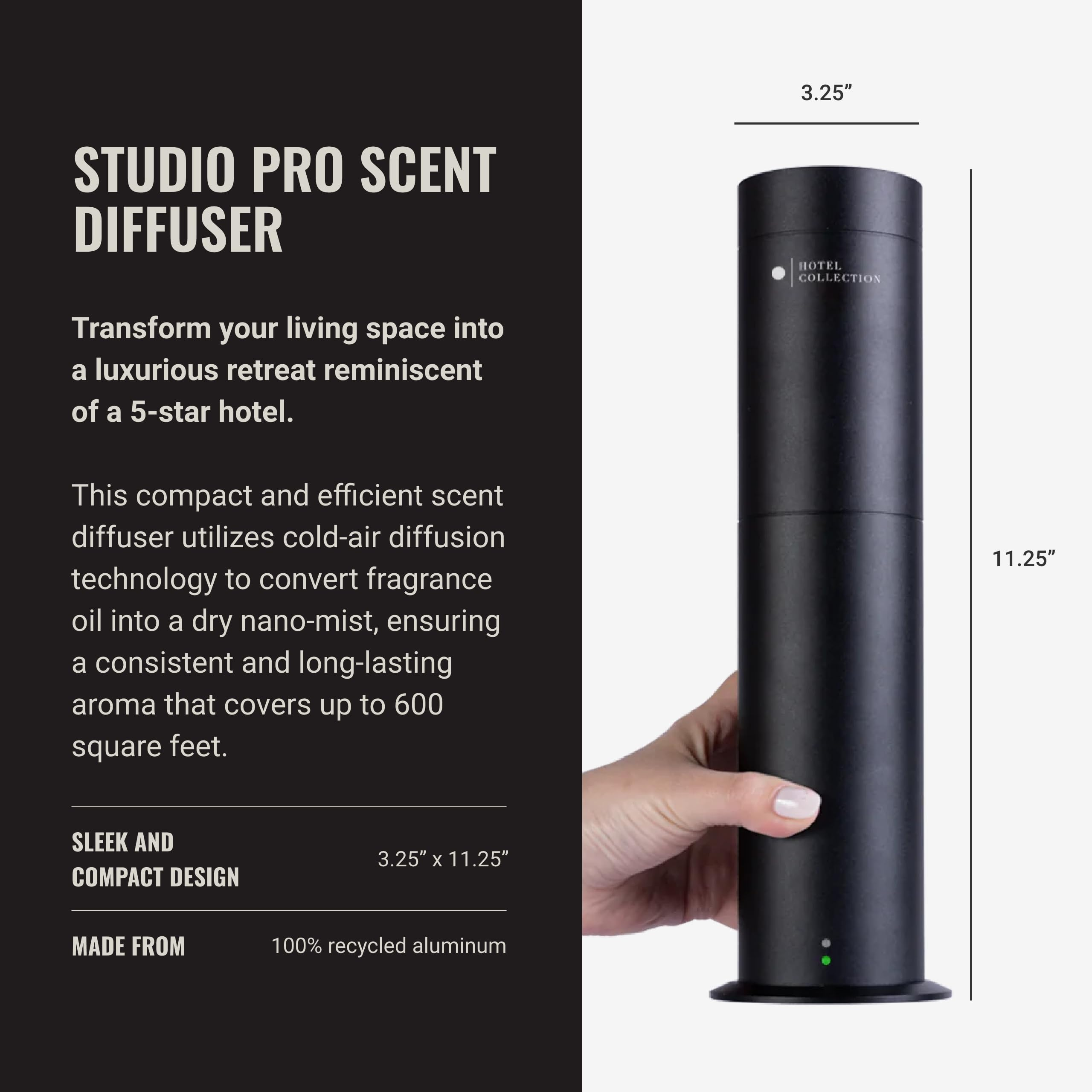 💮Hotel Collection Scent Diffuser Kit – 1 Oil Covers 600 Sq Ft, 50mL