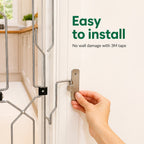 47" Steel Pet Gate – No-Drill 3M Adhesive, Fits Doors & Stairs 🐾🚪
