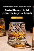 Rotating Whiskey Glass with Non-Spill Base