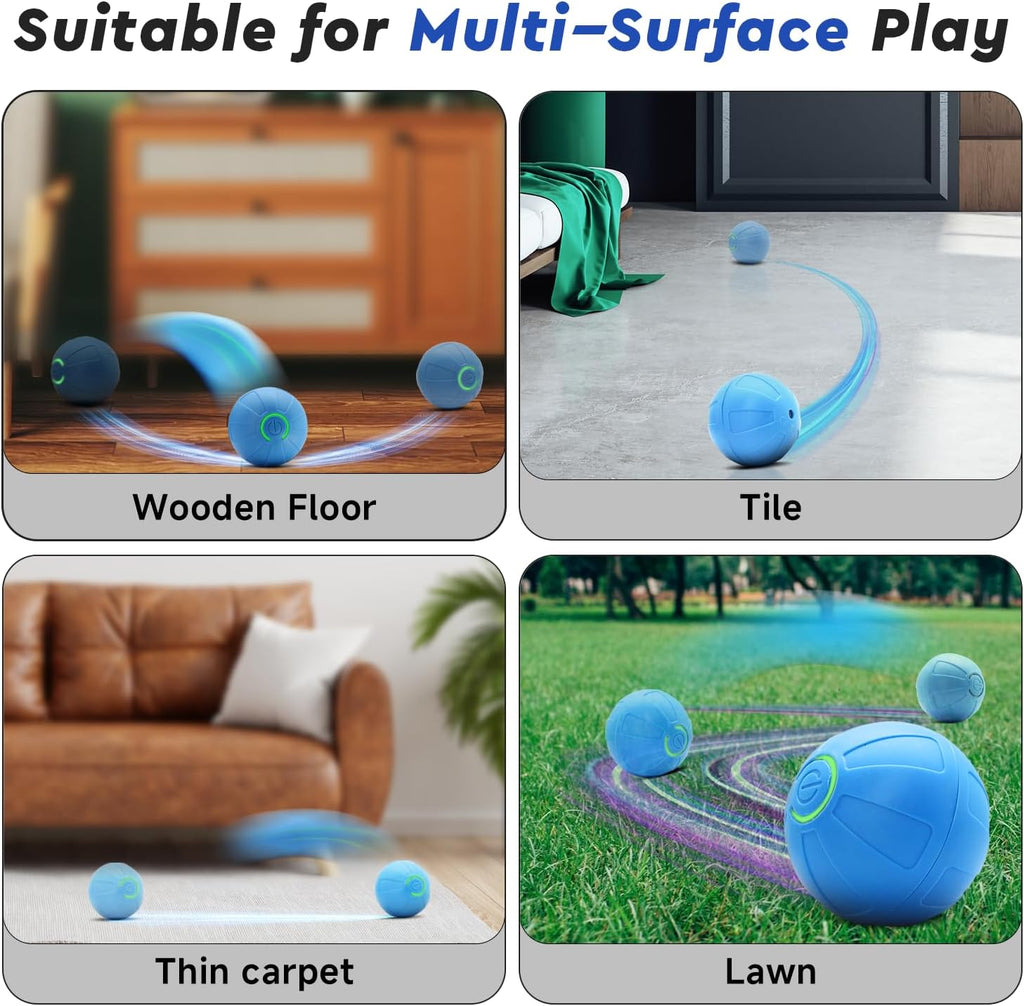 Smart Rolling Dog Ball – USB‑C Rechargeable Interactive Toy 🐶⚡