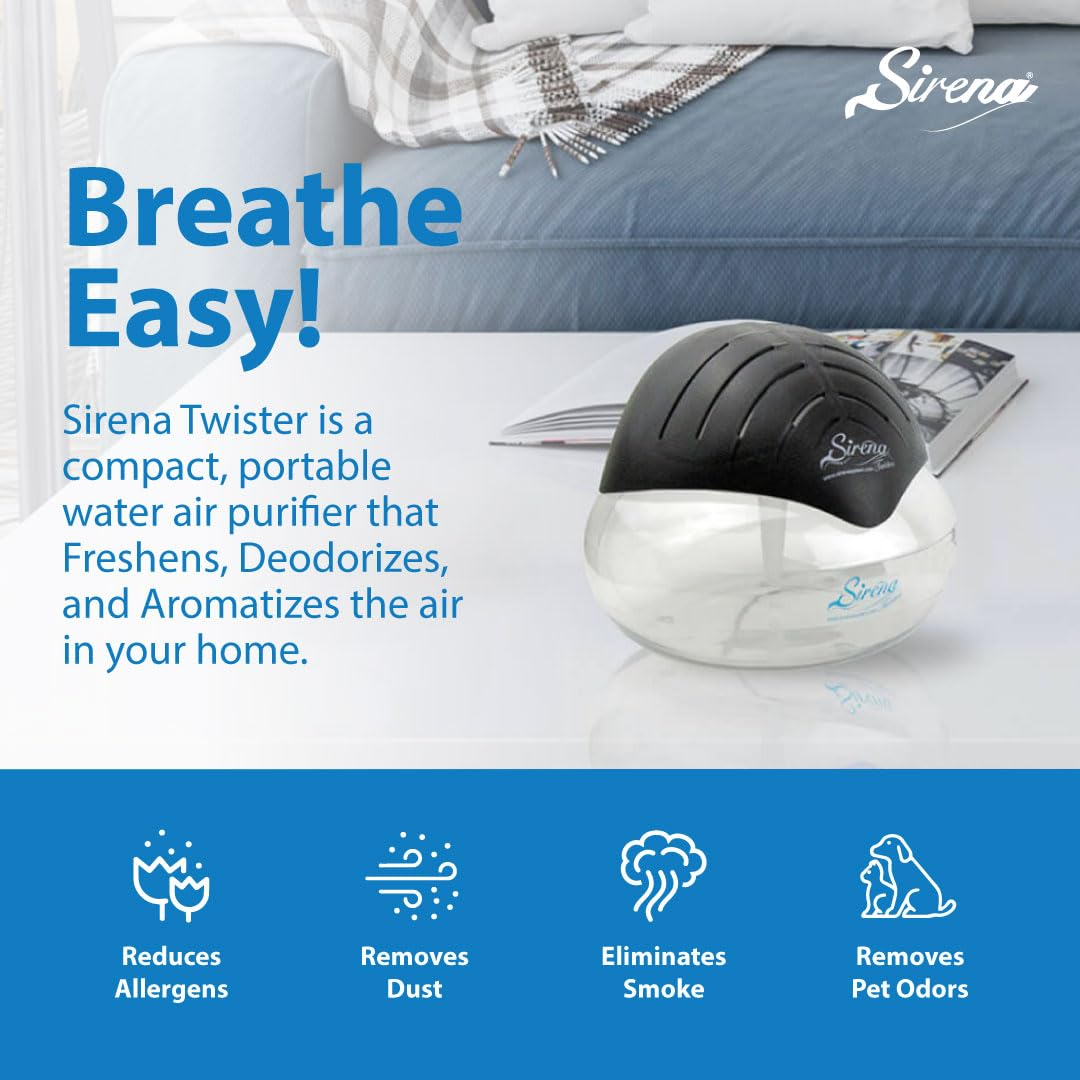 🌺flash sale🆘Sirena Twister Air Purifier with Water Filter & LED Night Light