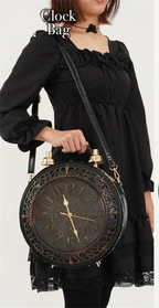 Steampunk Clock Crossbody Purse – Retro Vintage Shoulder Bag