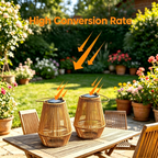 Handwoven Rattan Solar Lanterns – 2700K Warm Glow, IP65 Waterproof 🏮🌿