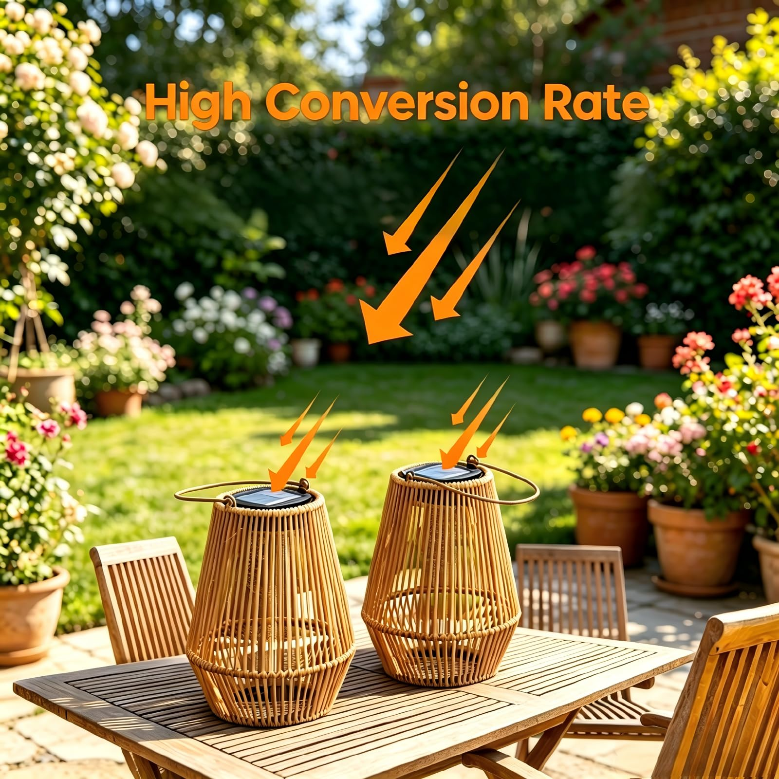 Handwoven Rattan Solar Lanterns – 2700K Warm Glow, IP65 Waterproof 🏮🌿