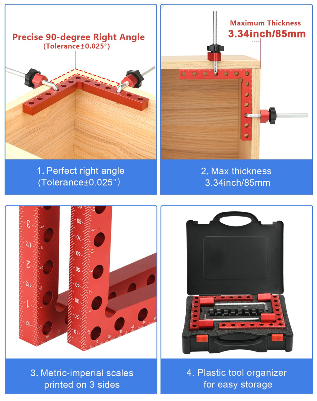 90° Corner Clamp Set – Aluminum Alloy Right Angle Clamps 📐🔩