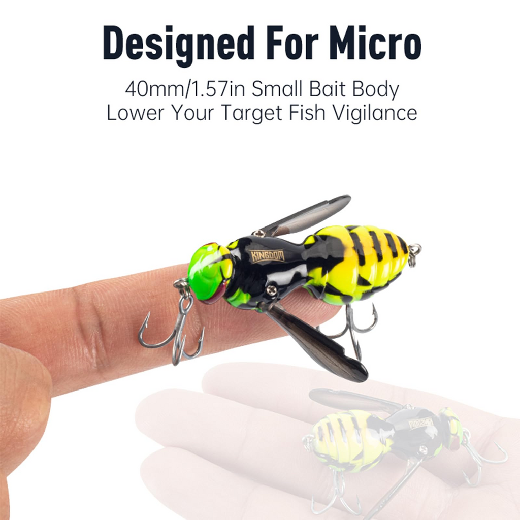 🎣Outdoor Gifts🚣Wasp Crawl Bait – Bionic Floating Fishing Lure for Bass, Carp, Pike, Saltwater & Freshwater