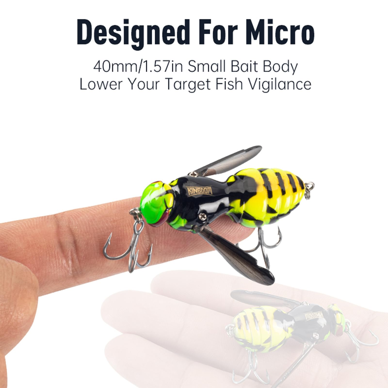 🎣Outdoor Gifts🚣Wasp Crawl Bait – Bionic Floating Fishing Lure for Bass, Carp, Pike, Saltwater & Freshwater