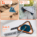 Adjustable Wall Mop with 360° Spinning Head – Long Handle Cleaning Tool
