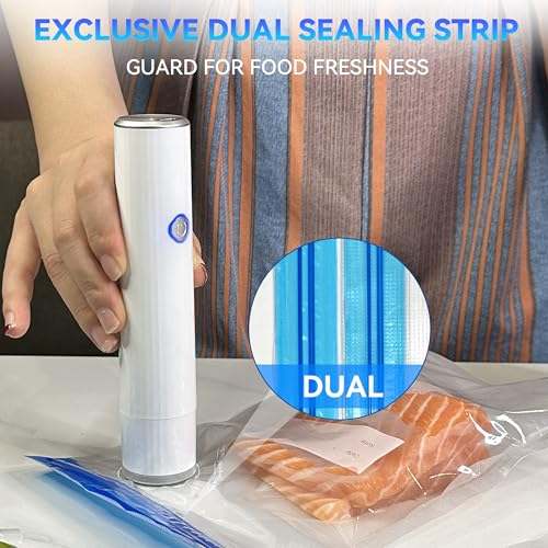 Portable Food Vacuum Sealer with 30 Bags – Keep Food Fresh On the Go