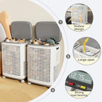 Laundry Basket with Wheels & Lid – Ventilated, Odor-Resistant, Portable Storage