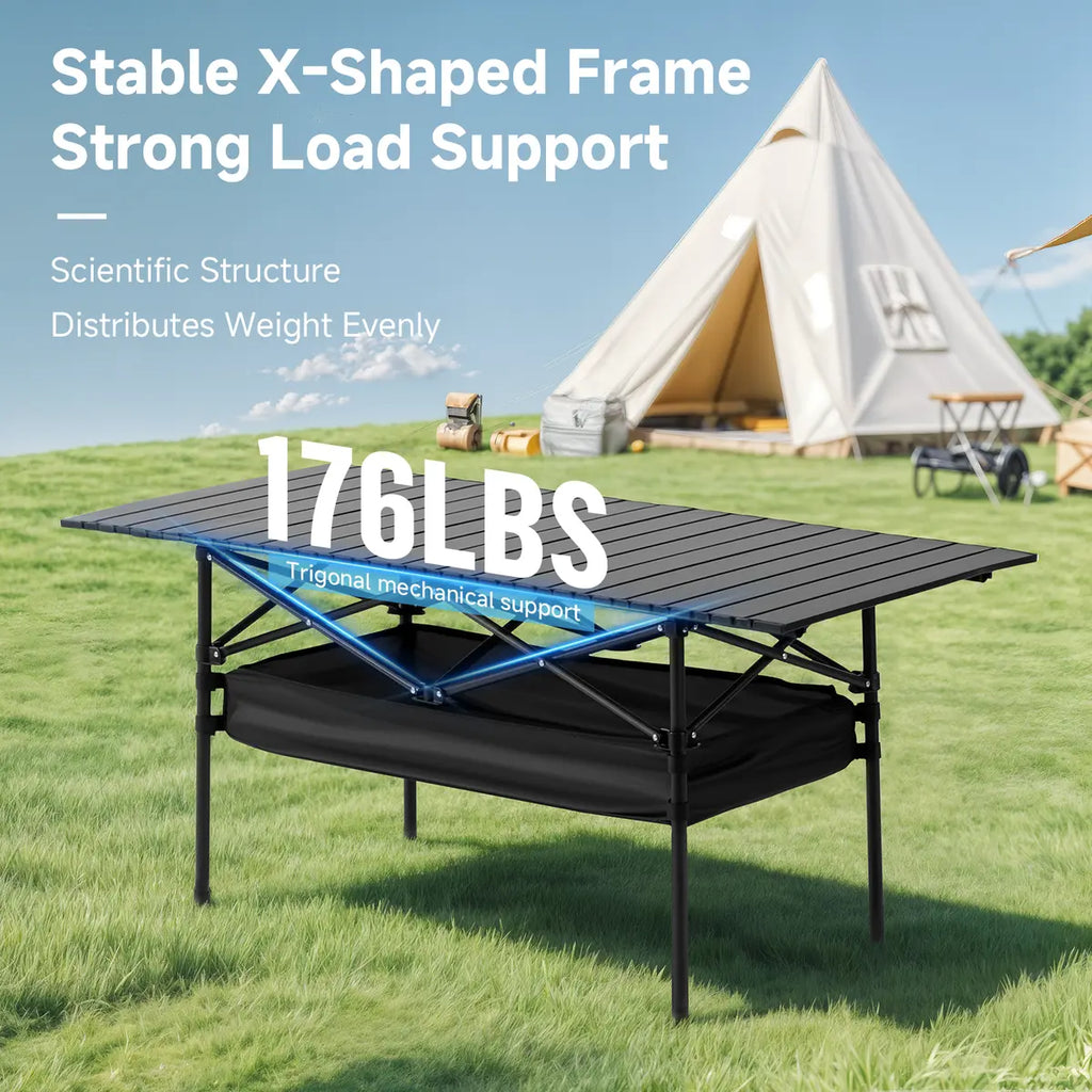 ⛰️Limited-time 50% discount⏰Foldable Height-Adjustable Camping Table with Storage Bag