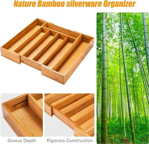 Drawer Organizer for Kitchen, Bathroom & Office – Silverware, Utensil, Makeup & Desk Storage Trays