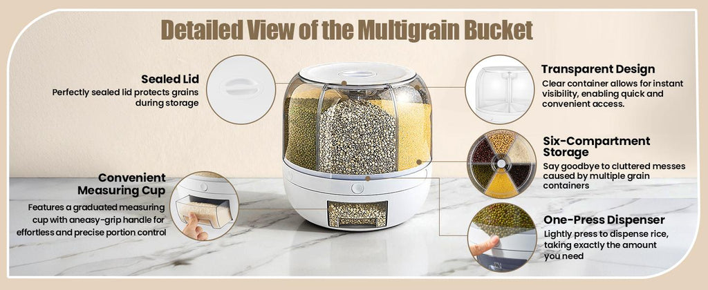🌾Summer limited-time offer: Buy one, get one free🌾Grain Storage Container Dispenser