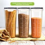 Kitchen 4-Pack Airtight Cereal Containers – 4L, BPA-Free, Leakproof Pantry Storage