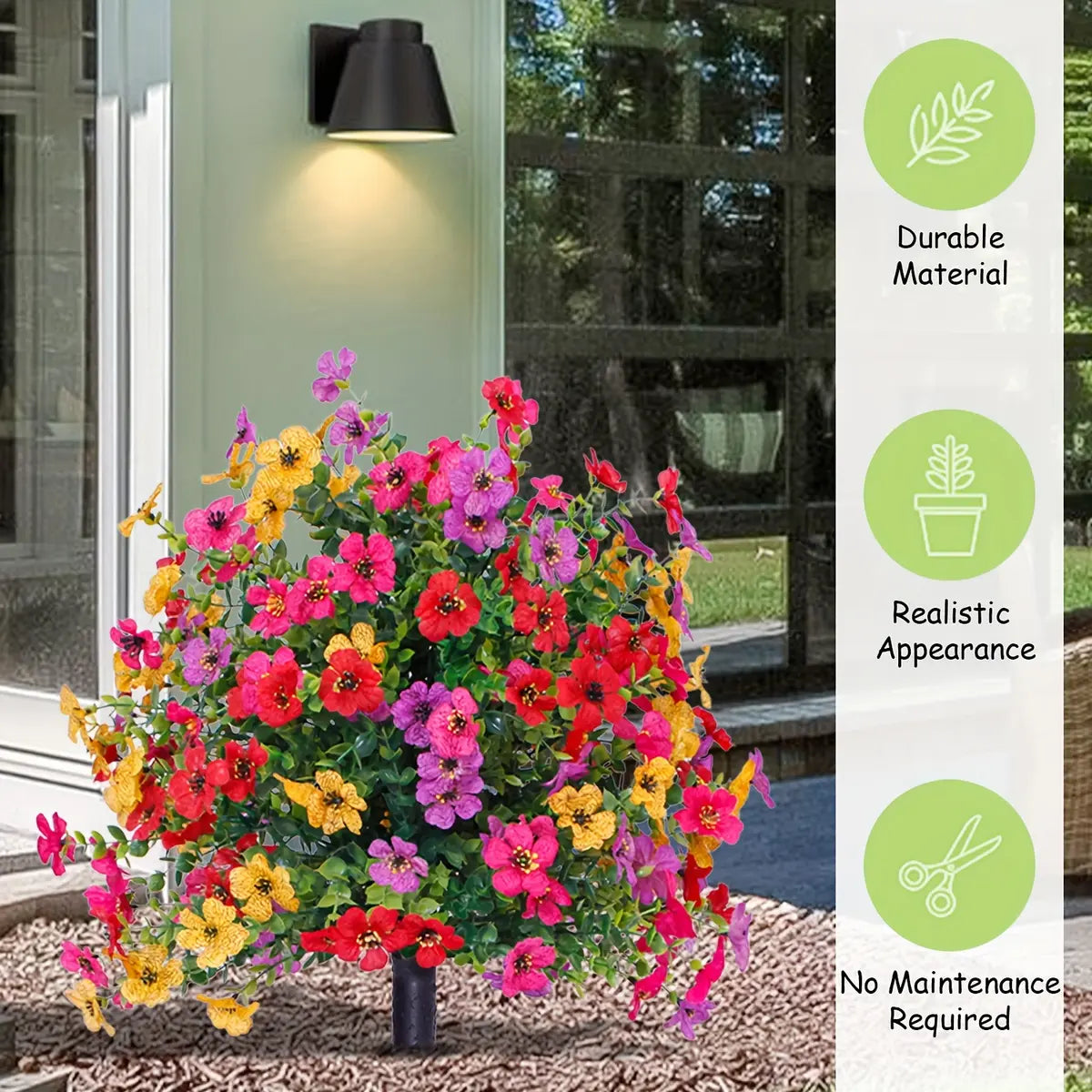 🌺Mother's day gift🌺🔥Artificial Violet Rose Bushes – UV-Resistant Outdoor Decor, No Watering Needed