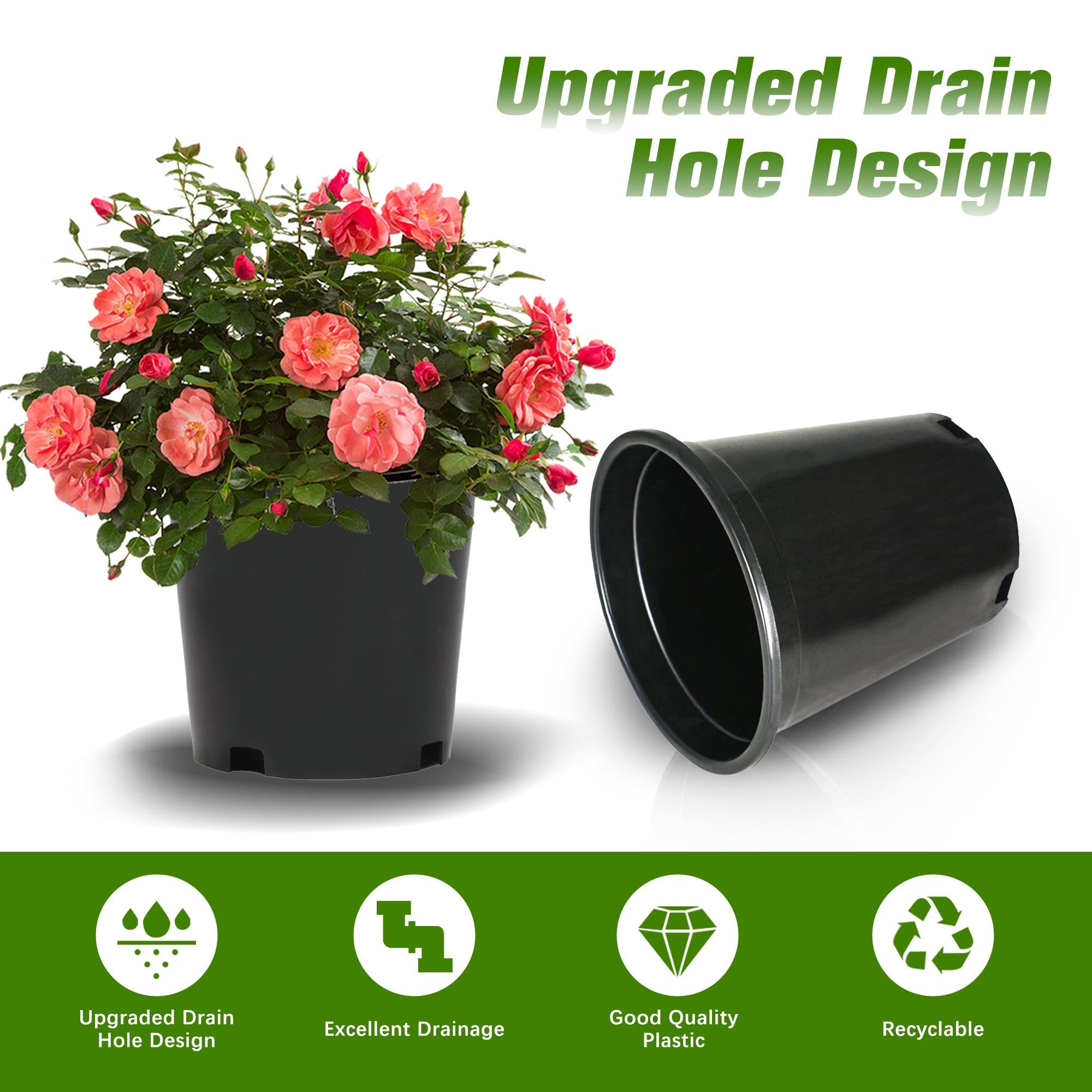 Injection-Molded Nursery Pots – Durable &Weatherproof 🪴⚫