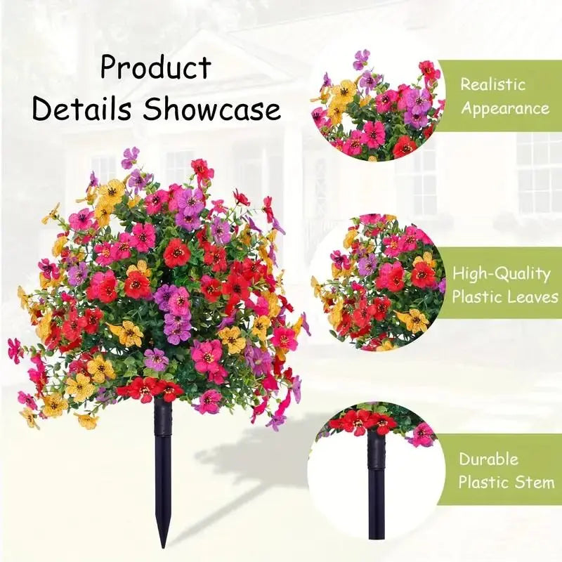 🌺Mother's day gift🌺🔥Artificial Violet Rose Bushes – UV-Resistant Outdoor Decor, No Watering Needed