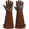 Leather Gardening Gloves – Long Cuff, Adjustable Strap, Sun & Dirt Protection