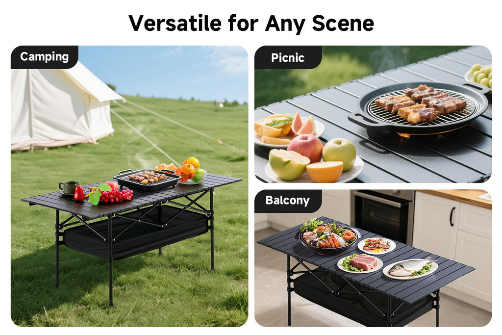 ⛰️Limited-time 50% discount⏰Foldable Height-Adjustable Camping Table with Storage Bag