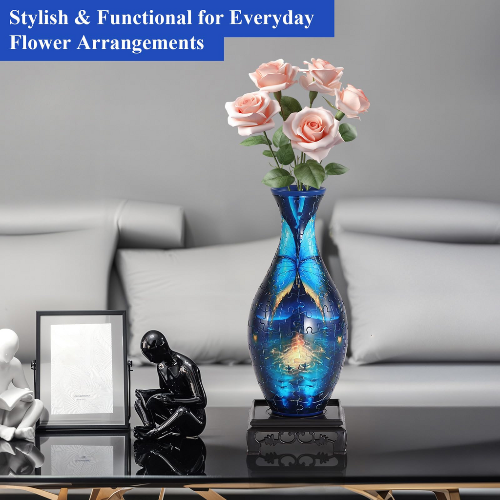 3D Puzzle Vase – Build-It-Yourself Acrylic Flower Vase 🧩🏺