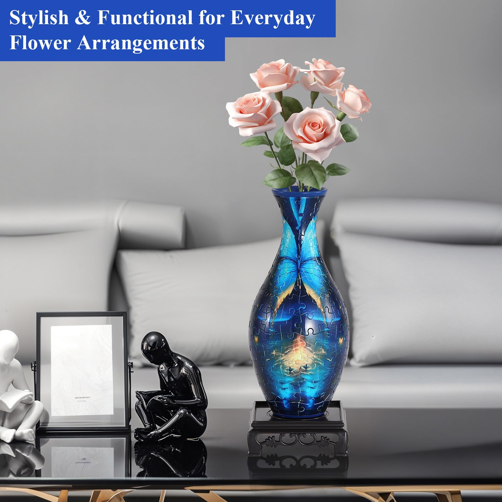 3D Puzzle Vase – Build-It-Yourself Acrylic Flower Vase 🧩🏺