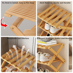 No‑Assembly Folding Bamboo Shoe Rack – Space‑Saving Storage 👟🎋