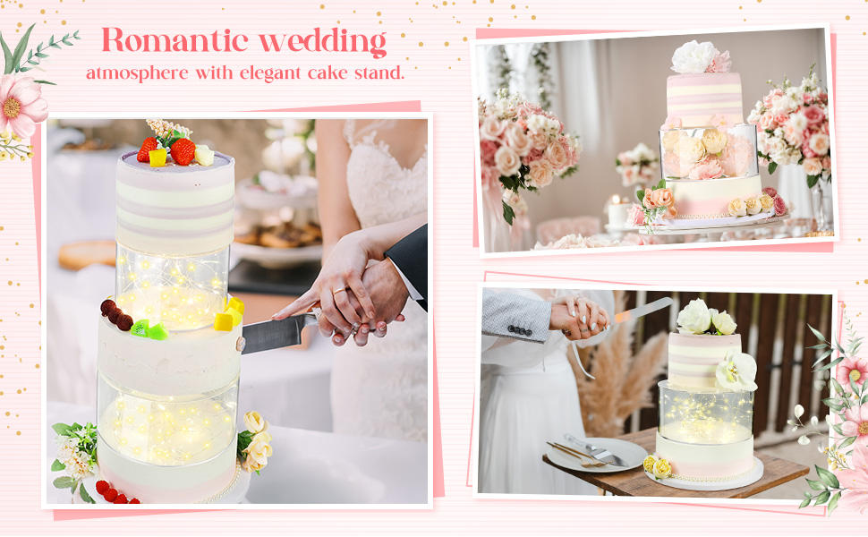 Set of 3 Acrylic Cake Stands – Stackable &Fillable 🍰✨